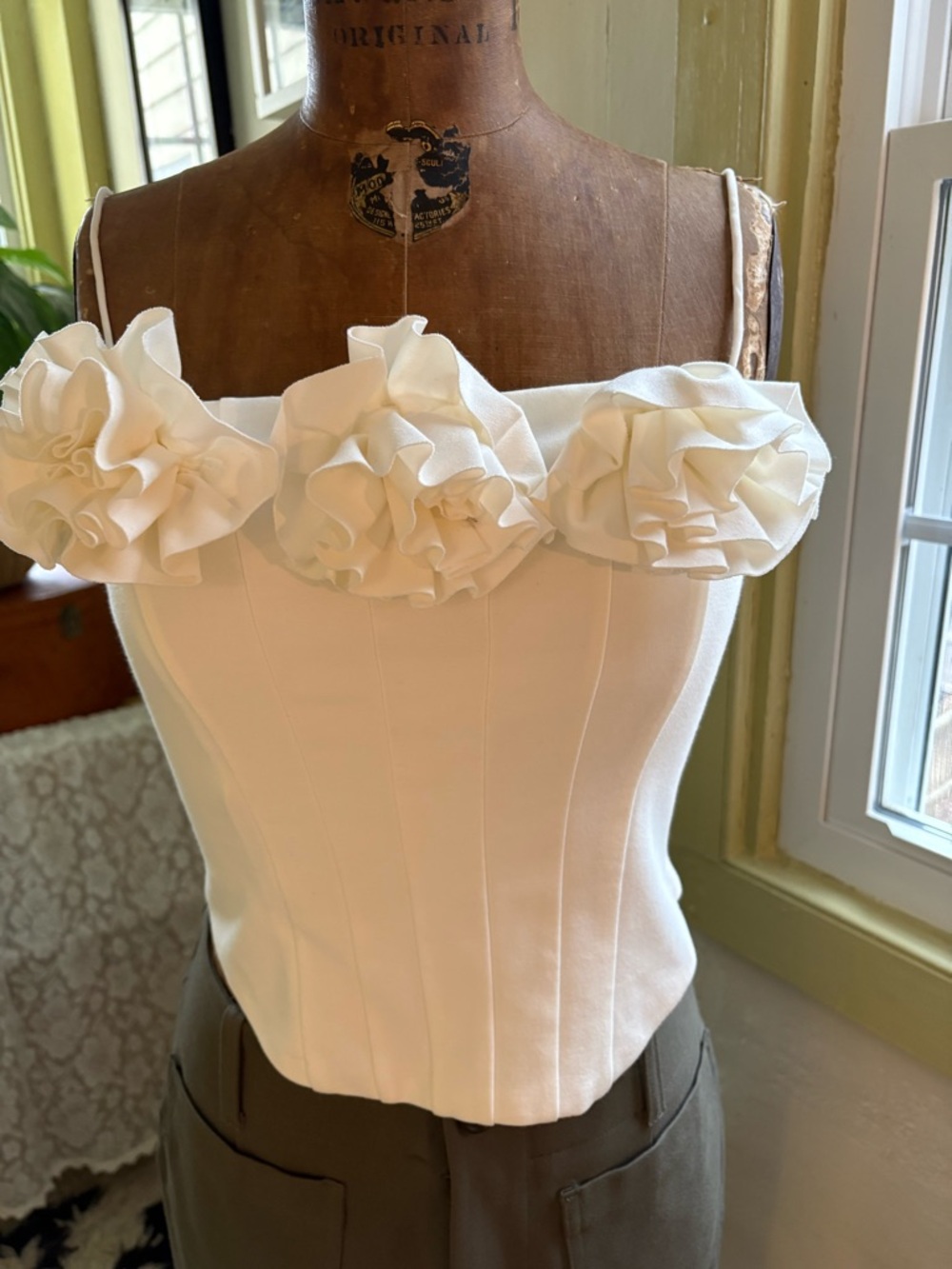 New Anthropologie by Sunday Brooklyn Elegant White Corset